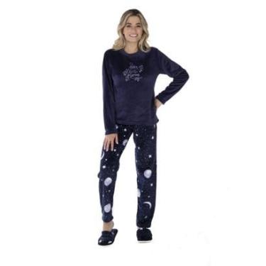 Imagem de Pijama Feminino Inverno Longo Soft Majestosa Fleece Adulto-Feminino