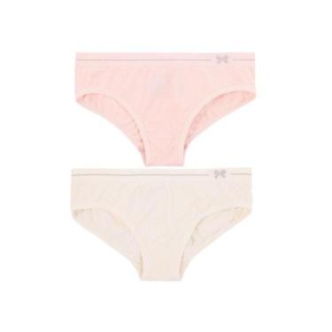 Imagem de Kit Delrio 2 Calcinhas Infantil F5104 Pessego, GG, F5104, Pêssego, Nat