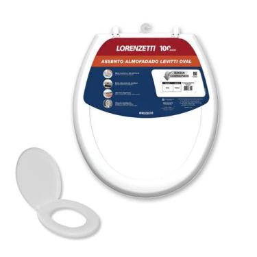 Imagem de Assento Levitti Lorenzetti Almofadado Oval Branco Para Vaso Sanitário