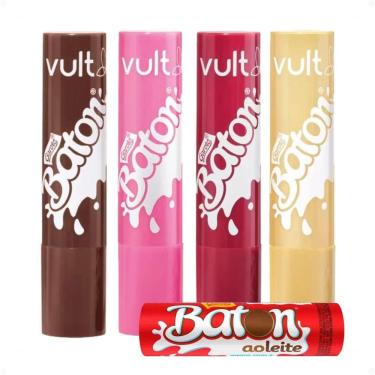 Imagem de Kit Baton Com 4 Gloss Stick Vult: Marrom, Malva, Rosa e Translucido com Brilho + Mimo