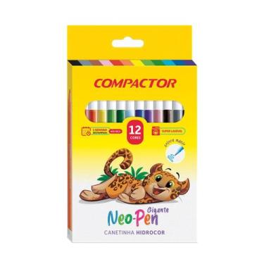 Imagem de Canetinhas Hidrográficas 12 cores - Compactor