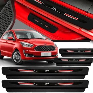 Imagem de Soleira Ford Ka Hatch Sedan 2014 A 2021 Sport 8 Peças Preta - TTs Dist