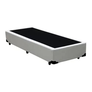 Imagem de Base Box Solteirão Sintético Homequeen Branco 40x96x203