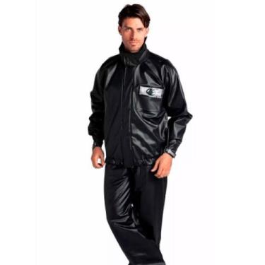 Imagem de Capa de Chuva Alba Europa Masculina PVC c/ Gola Motoqueiro