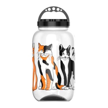 Imagem de Pote Porta Ração Cachorro Gato 3,6l 1,4LT Com Alça Container - - Panam