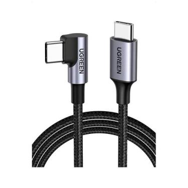Imagem de Cabo Ugreen USB-C/USB-C 90 100W US334 1M - Preto