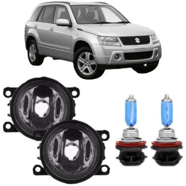 Imagem de Par farol milha suzuki grand vitara 2008 a 2017 super branca - BIBAS