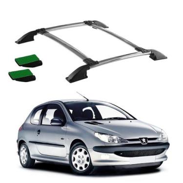 Imagem de Rack de Teto Peugeot 206 1999 a 2008 Cromado Colado - Track