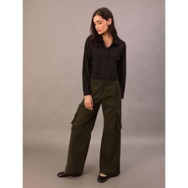 Imagem de Camisa Cropped Calvin Klein Jeans  Com Bolso Frontal-Feminino