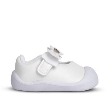 Imagem de Tênis Sapatilha Infantil menina Kidy Branco Primeiros Passos Batizado-Feminino