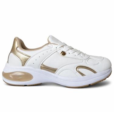 Imagem de Tênis Modare Ultraconforto Bubble Gel - Edição Dourado Metalico White-Feminino