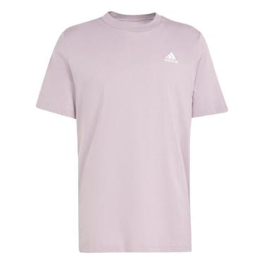 Imagem de Camisa Adidas  Malha Simples Essentials Logotipo Pequeno Bordado-Masculino