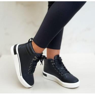 Imagem de Bota Coturno Feminina Preto Casual - Sobressalto, 37