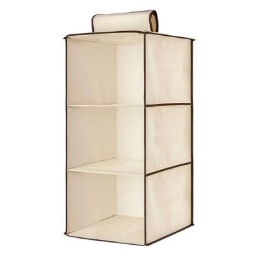 Imagem de Organizador Suspenso Guarda Roupa 3 Divisórias Prateleiras - Kadê