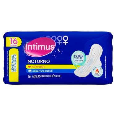 Imagem de Absorvente Intimus Noturno Cobertura Suave | com Abas Leve Mais Pague Menos, 16 Unidades