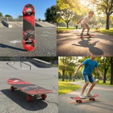 Imagem de Skate Mini Infantil Estampado Diversao Equilibrio Esporte Radical Cria