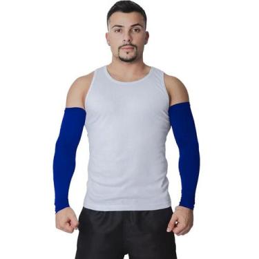 Imagem de Manguito Segurança Poliéster/Elastano UV 50+ Maicol Par Cor:Azul Royal