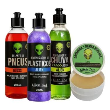 Imagem de Kit 4 Produtos Alien Ind Cera Polimento E Limpeza Completa - Alien Ind