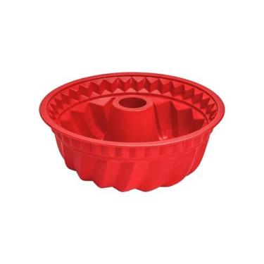 Imagem de Assadeira Antiaderente Pudim Utensílio Forno Silicone Forma Redonda So