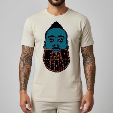 Imagem de Camiseta Masculina Algodão Slim Fit Camisa Casual Streetwear Manga Curta Gola Redonda C...