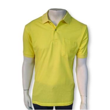 Imagem de Camisa Polo Malha Piquet 1140 com bolso Masculina manga curta ATÉ X3 -