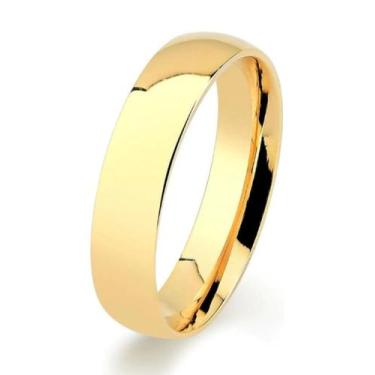 Imagem de Aliança Banhada A Ouro 18k 3mm 6 Camadas De Ouro - PointdaMarcia Jóias