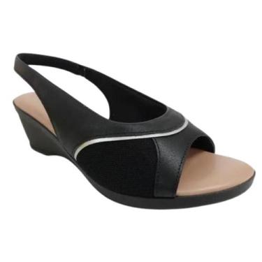 Imagem de Sandalia usaflex plataforma preto mm0906001, 37