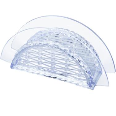 Imagem de Porta Guardanapo Trança Temática em Cristal Acrílico para Mesa Jogo com 12 Peças Decorativo Keita