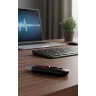 Imagem de Pen Drive 128GB USB 3.0 Rápido Liso Preto Vermelho - Congratulations S