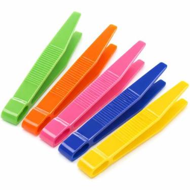 Imagem de Kit Com 4 Pinças Coloridas De Plástico Educativa Brinquedo - Pedagogia