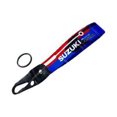 Imagem de Bordado Suzuki Chaveiro Tag Strap Acessórios de couro Keytag Racing Ke