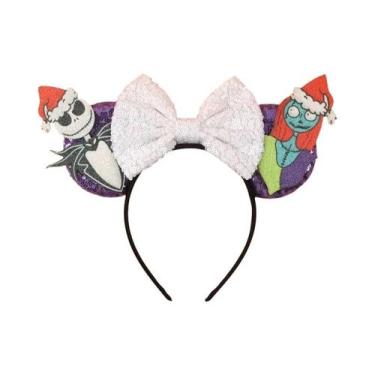 Imagem de Tiara De Orelhas De Rato Para Mulheres Com Lantejoulas E Laço, Acessór