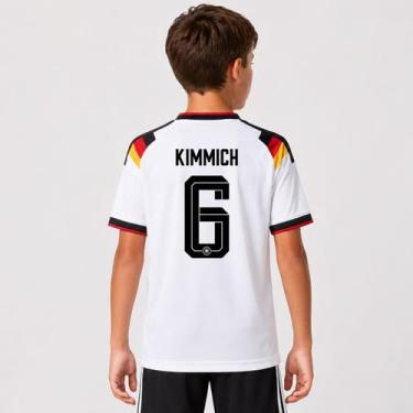 Imagem de Camisa Adidas Alemanha Home 2026 Juvenil 6 KIMMICH, 10 ANOS