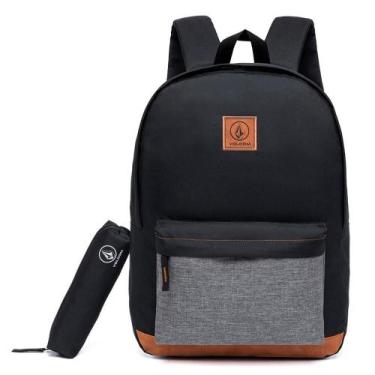 Imagem de Mochila 18 Litros + Estojo Volcom VC6051 Preto, Preto, Único