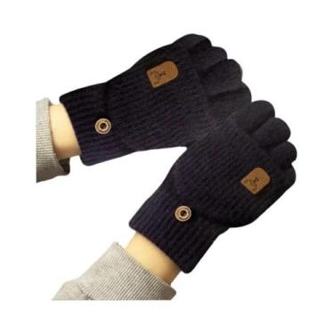 Imagem de Luvas Unissex De Inverno Com Design De Dedos Abertos E Dobráveis, Quen