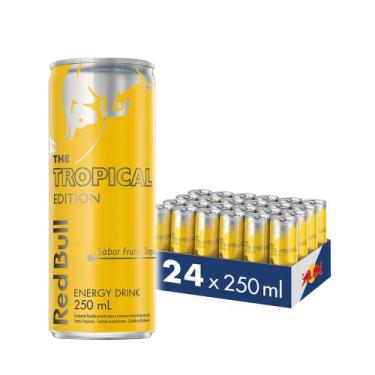 Imagem de Energético Red Bull Tropical Pack 24 Latas de 250ml Kit Bebida Verão