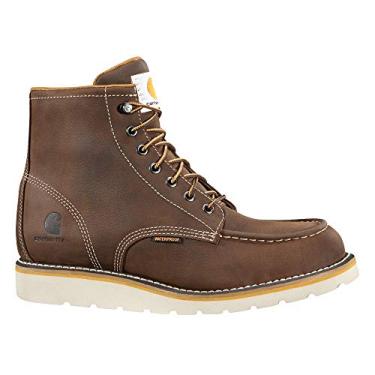 Imagem de Carhartt Bota feminina impermeável de 15 cm com bico de aço, Óleo marrom curtido, 36