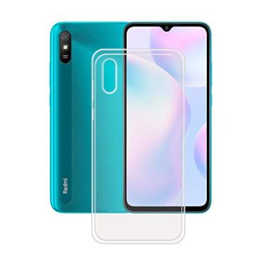 Imagem de TTJ Capa transparente para Xiaomi Redmi 9i, capa traseira fofa de silicone flexível slim fit macia de TPU (poliuretano termoplástico) para Xiaomi Redmi 9i (6,5 polegadas)