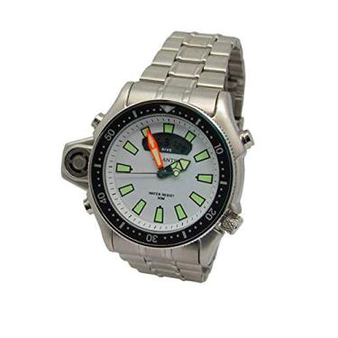Imagem de RELOGIO MASCULINO ATLANTIS A3220 FUNDO BRANCO AQUALAND