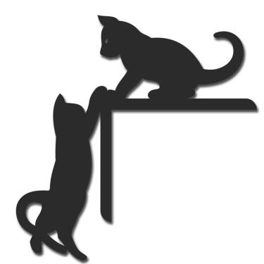 Imagem de Enfeite para batente de porta gatinhos