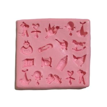 Imagem de Molde De Silicone Chá De Bebê, Mamadeira, Chupeta
