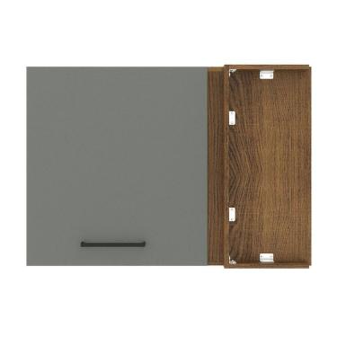 Imagem de Armário Aéreo de Canto Madesa Agata 1 Porta Rustic Cinza