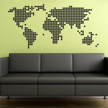 Imagem de Adesivo de Parede - Mapa Mundi - 003dvm