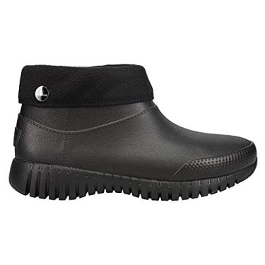 Imagem de Skechers Bota feminina Foamies Go Walk Smart Swirl Wind Pull On Ankle Low Heel 2,5-5 cm - Preta, Preto, 10