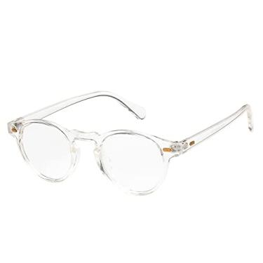 Imagem de Óculos de Sol Oval Pequenos Moda Masculina Clássico Clássico UV400 Óculos de Sol para Tons Transparentes para Mulheres, 6 Transparentes, A