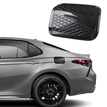 Imagem de CKE Tampa de tanque de combustível para Toyota Camry SE LE XSE XLE Hybrid 2018 2019 2020 2021 2022 Acessórios - Grão de fibra de carbono