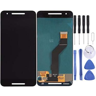 Imagem de Reparo e peças sobressalentes tela LCD e digitalizador completo para For Google Nexus 6P (preto) (Color : Black)