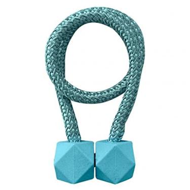 Imagem de Suporte magnético para cortina de poliéster ganchos para fivela de bola clipe para decoração de casa acessórios para amarrar fivela de cortina para ímã poligonal, azul