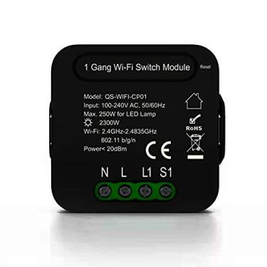 Imagem de Tingpai QS-WIFI-CP01 Tuya WiFi Módulo de switch igente Módulo de conversão de switch igente em casa 1 Módulo de switch Gang Módulo de compa lhamento de dispositivo Função de tempo pa celular