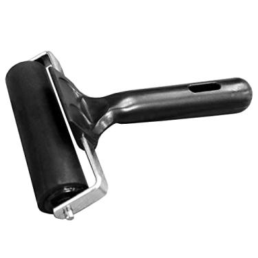 Imagem de KXKZREN Rolo de borracha para instalação de piso, rolo de cola de borracha Brayer de 10 cm para piso de barco Instalar impressão pintura estampagem papel de parede aplicação de cola